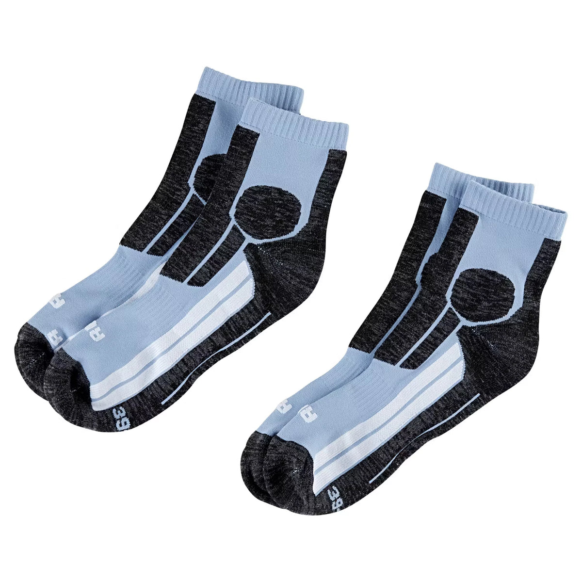 Damen oder Herren Socken 2er-Pack, Ankle, Blau, 43/46