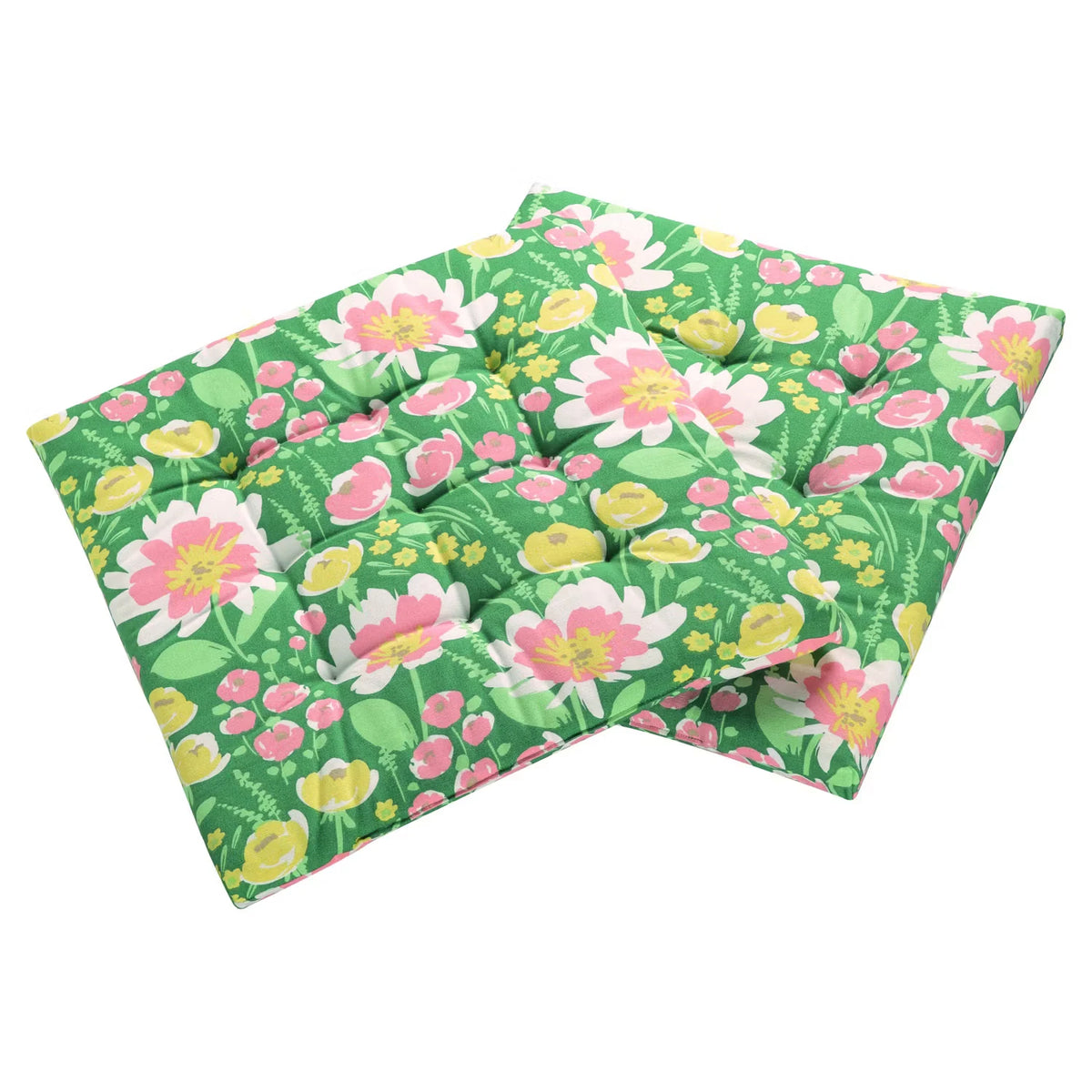 Sitzkissen 2er Set, Blumen, Quadratisch