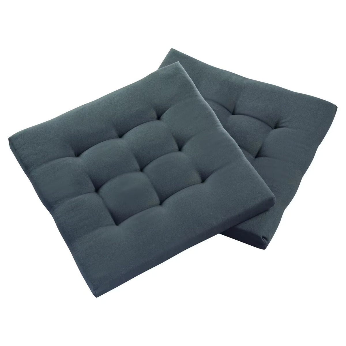 Sitzkissen 2er Set, Anthrazit, Quadratisch