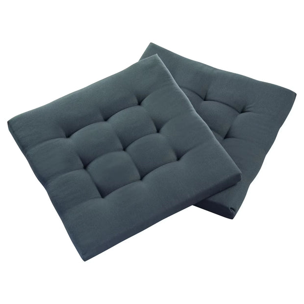 Sitzkissen 2er Set, Anthrazit, Quadratisch