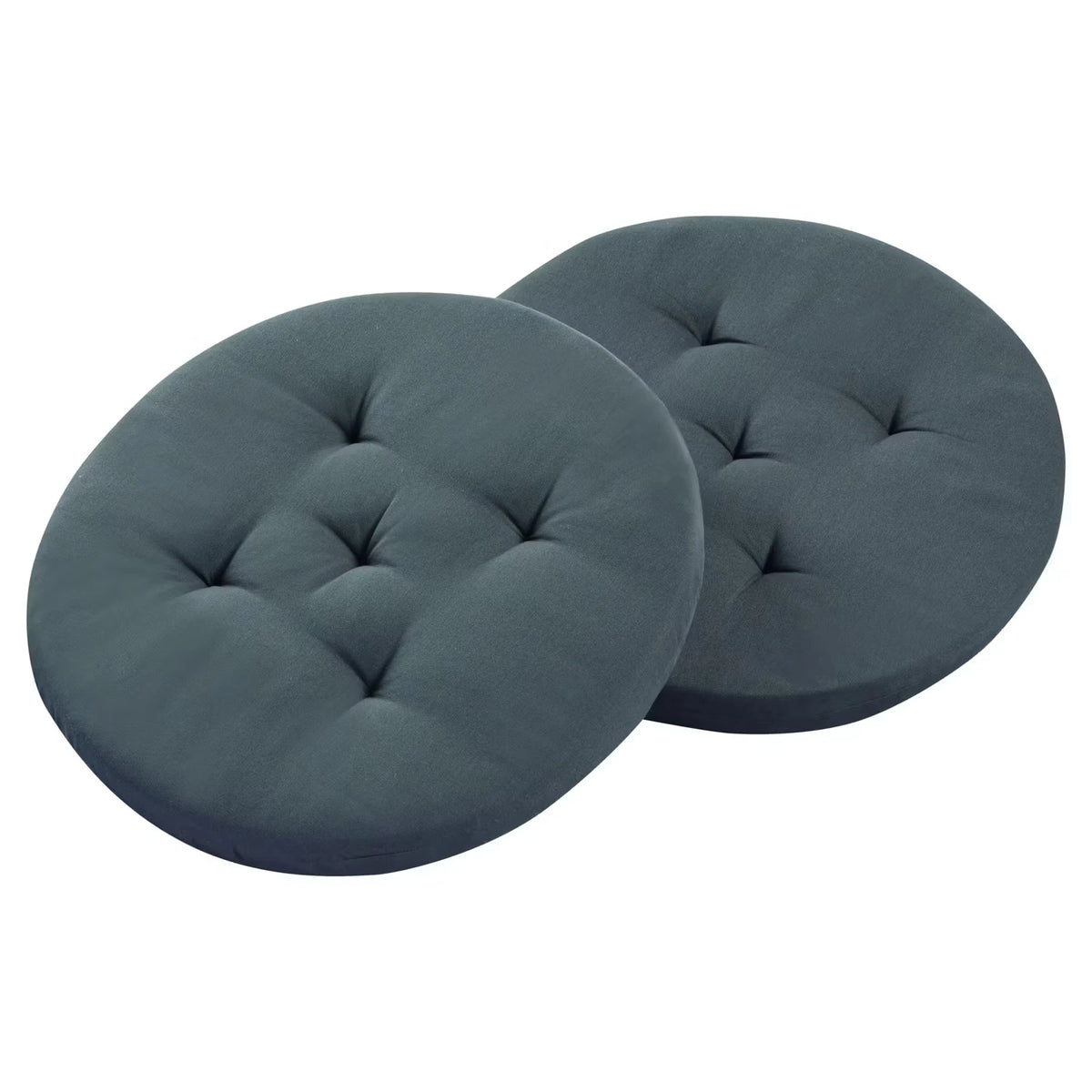 Sitzkissen 2er Set, Anthrazit, Rund