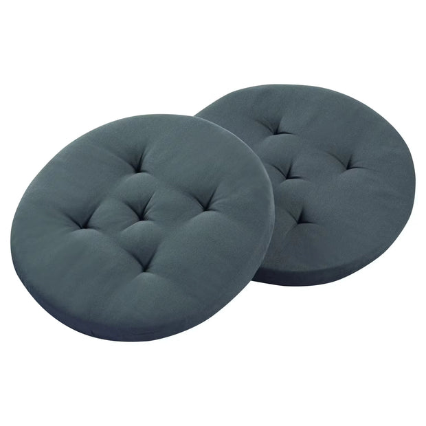 Sitzkissen 2er Set, Anthrazit, Rund