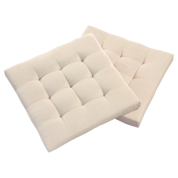 Sitzkissen 2er Set, Beige, Quadratisch