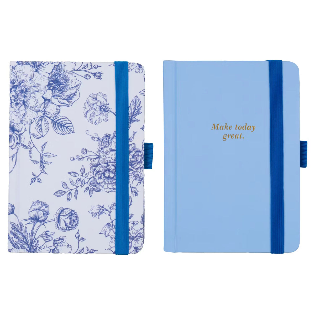 Notizbücher, A6 Blumen Blau