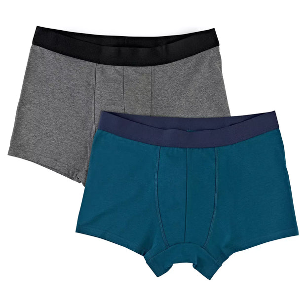 Herren Retropants 2er-Pack, Blau/Melange, XL