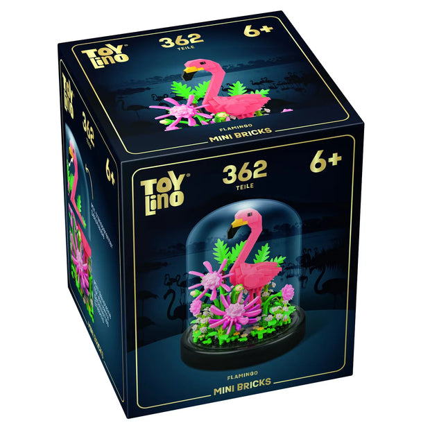 Mini Blumenbausteine im Glas, Flamingo