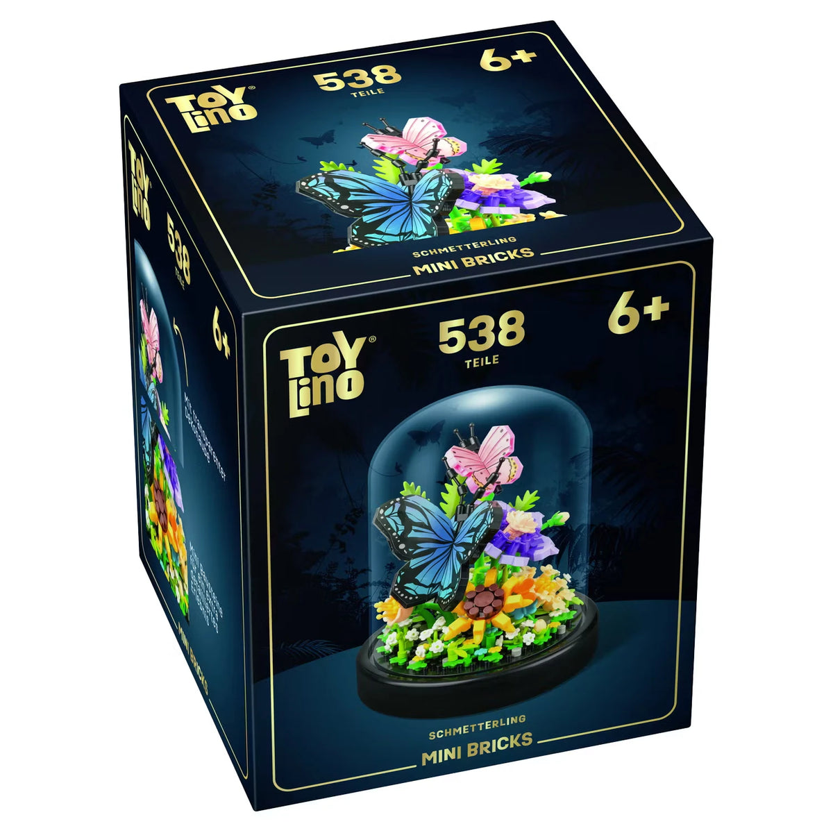 Mini Blumenbausteine im Glas, Schmetterling