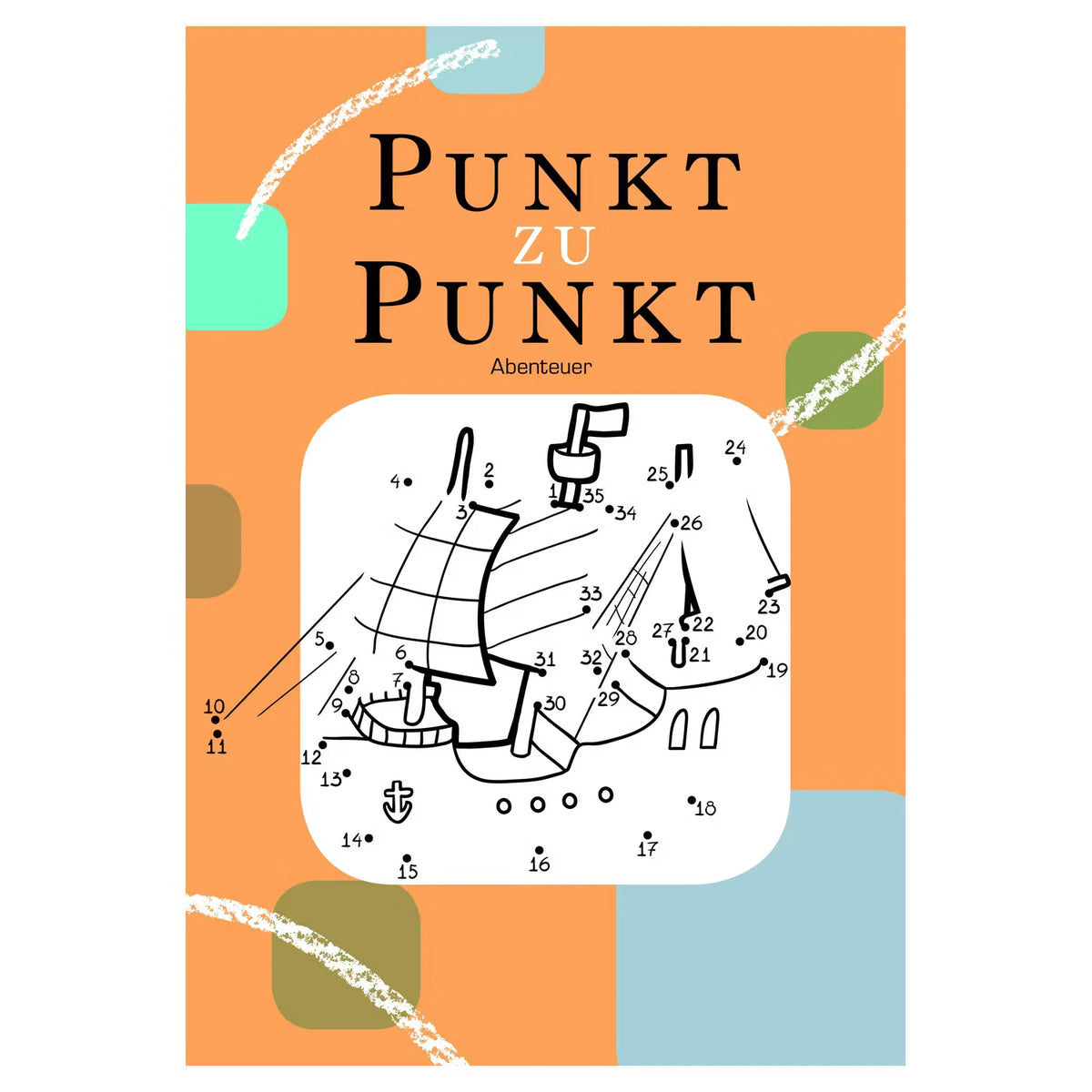 Mal-/Rätsel-Block oder -Buch, Punkt zu Punkt Abenteuer