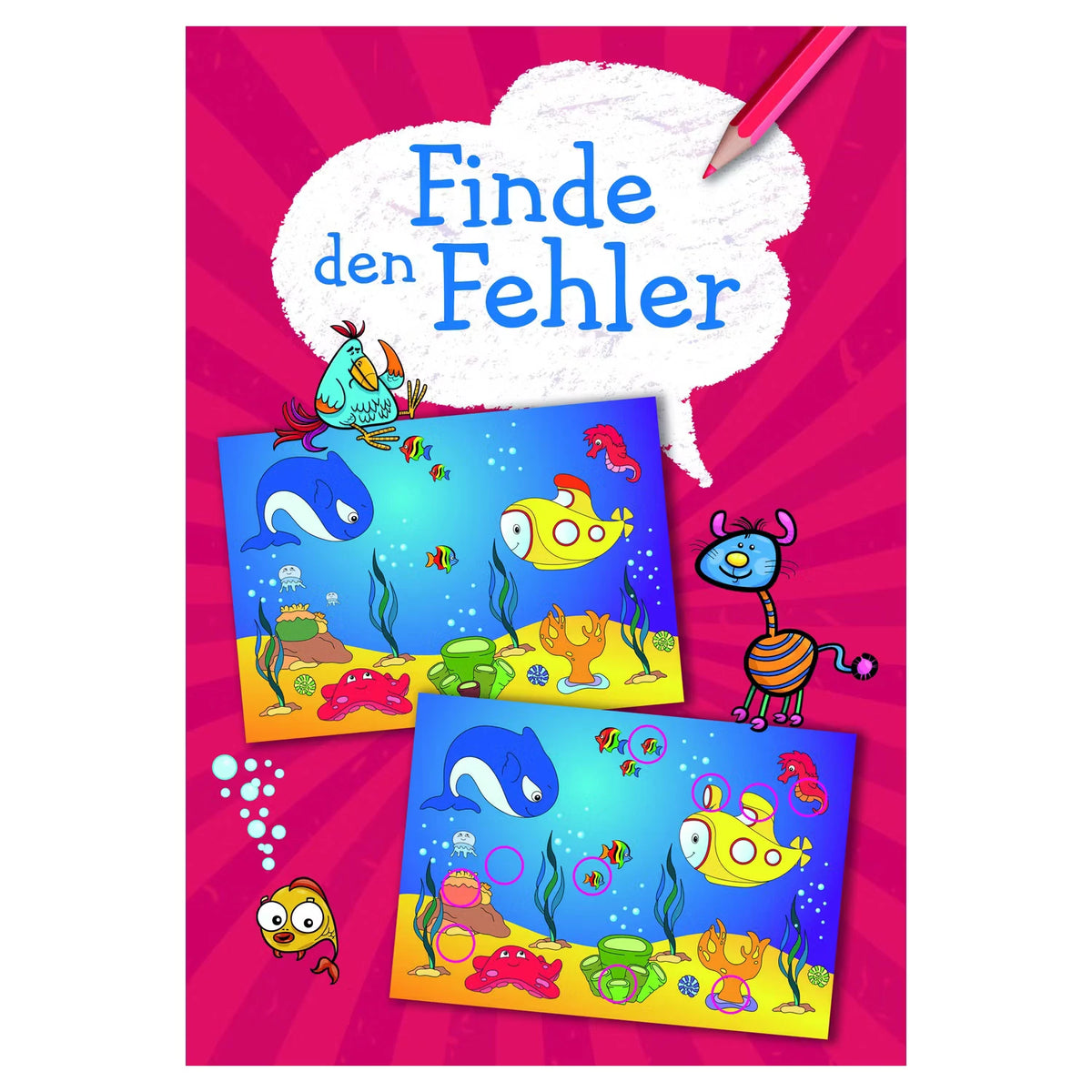 Mal-/Rätsel-Block oder -Buch, Erkenne Fehler
