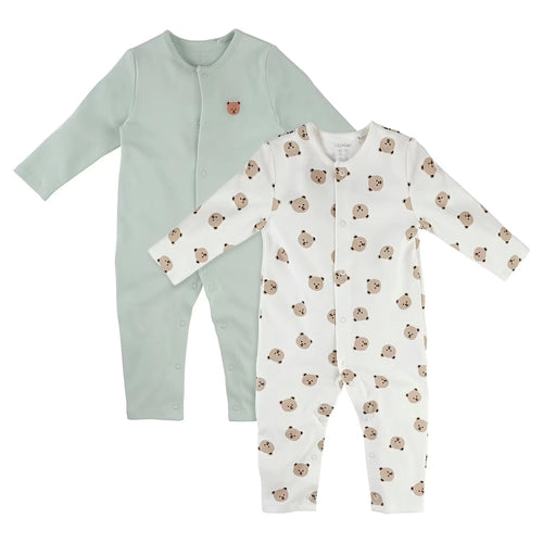 Baby-Schlafoverall 2er-Set, Mint, 62/68