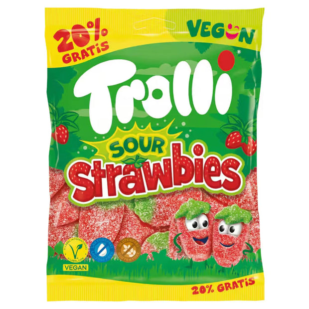 Fruchtgummi 180 g, Sour Strawbies