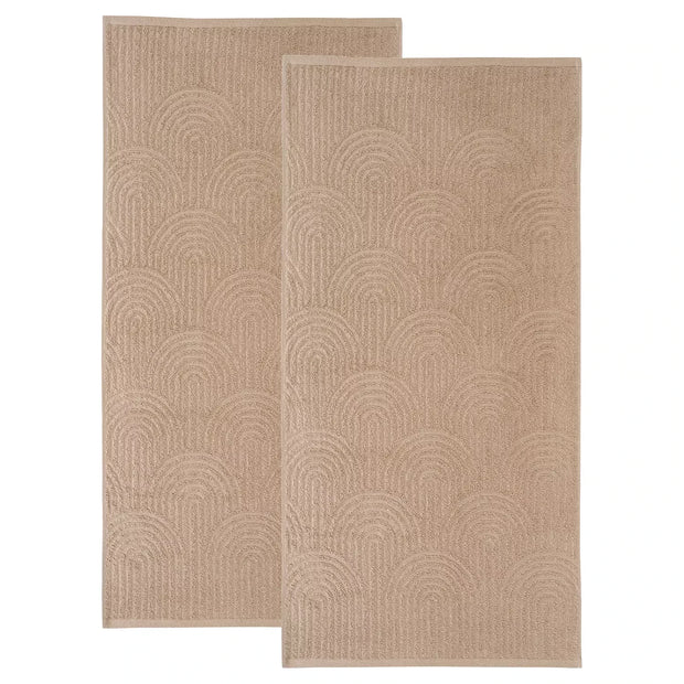 Duschtuch oder Handtücher, Handtuch 2er-Pack, Taupe