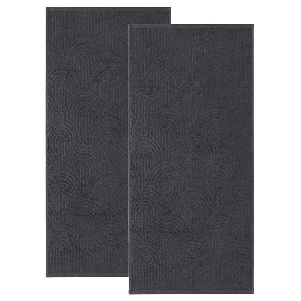 Duschtuch oder Handtücher, Handtuch 2er-Pack, Dunkelgrau