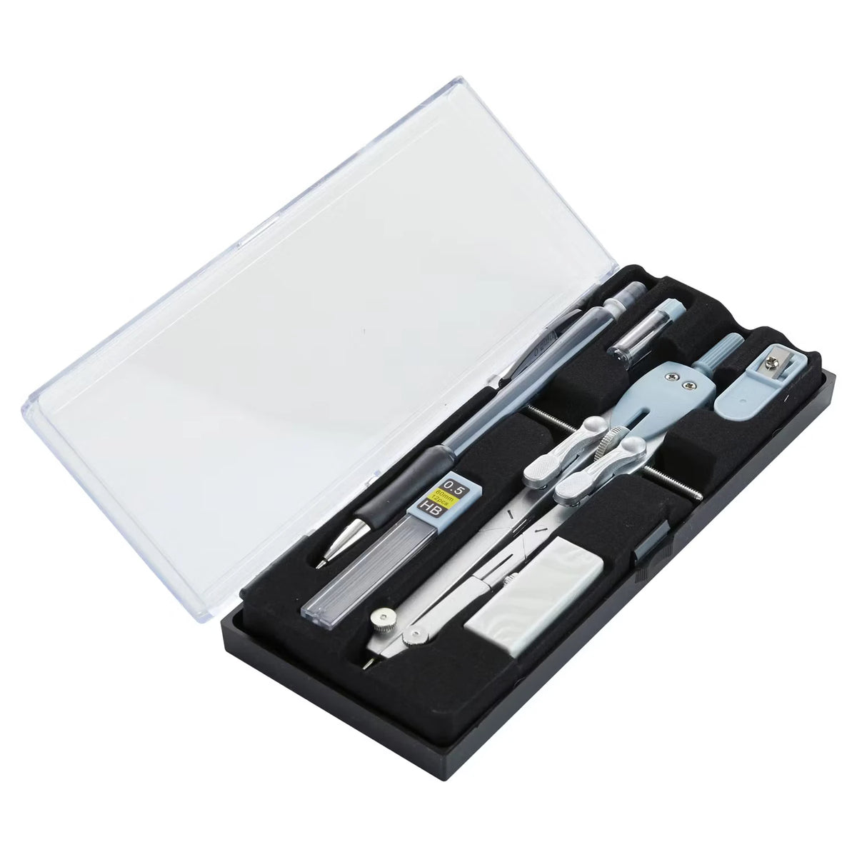 Zirkel- oder Geometrie-Set, Zirkel, Blau