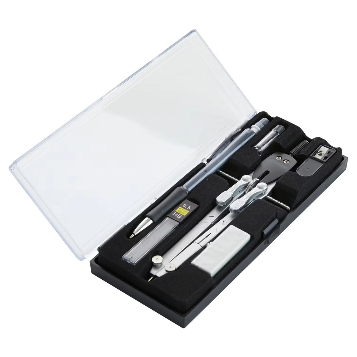 Zirkel- oder Geometrie-Set, Zirkel, Schwarz