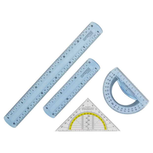 Zirkel- oder Geometrie-Set, Geometrie, Blau