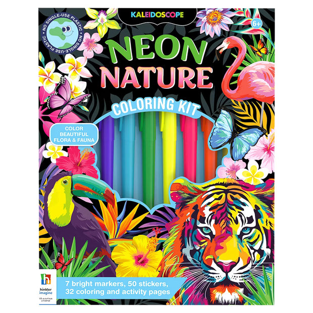 Kaleidoskop Malbuch, Neon Natur