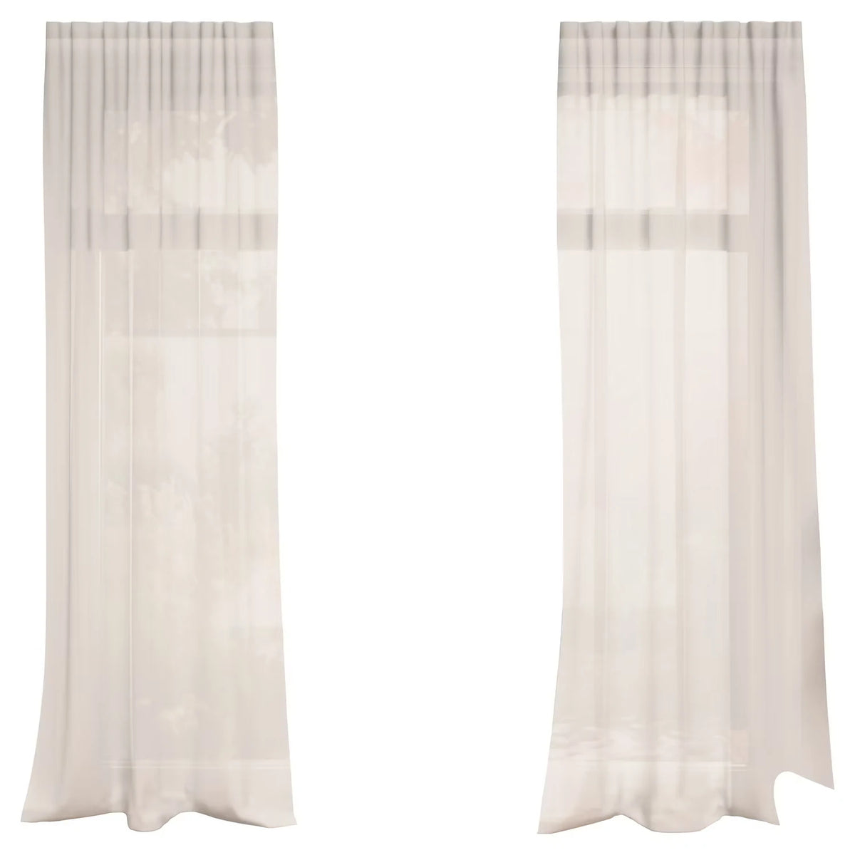 Vorhang Halbtransparent, Beige