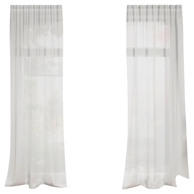 Vorhang Halbtransparent, Grau