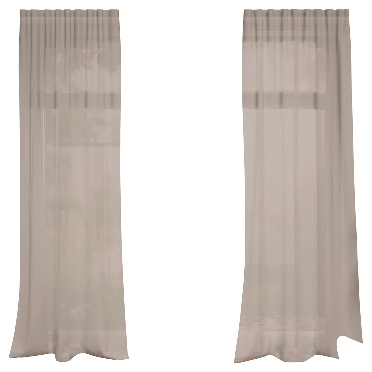 Vorhang Halbtransparent, Braun