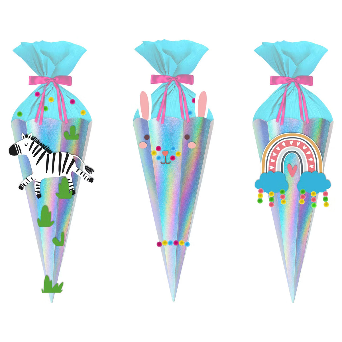 Schultüten Bastel-Set, Holografisch