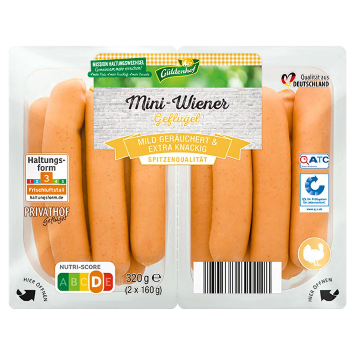 Mini Wiener 320 g, Geflügel