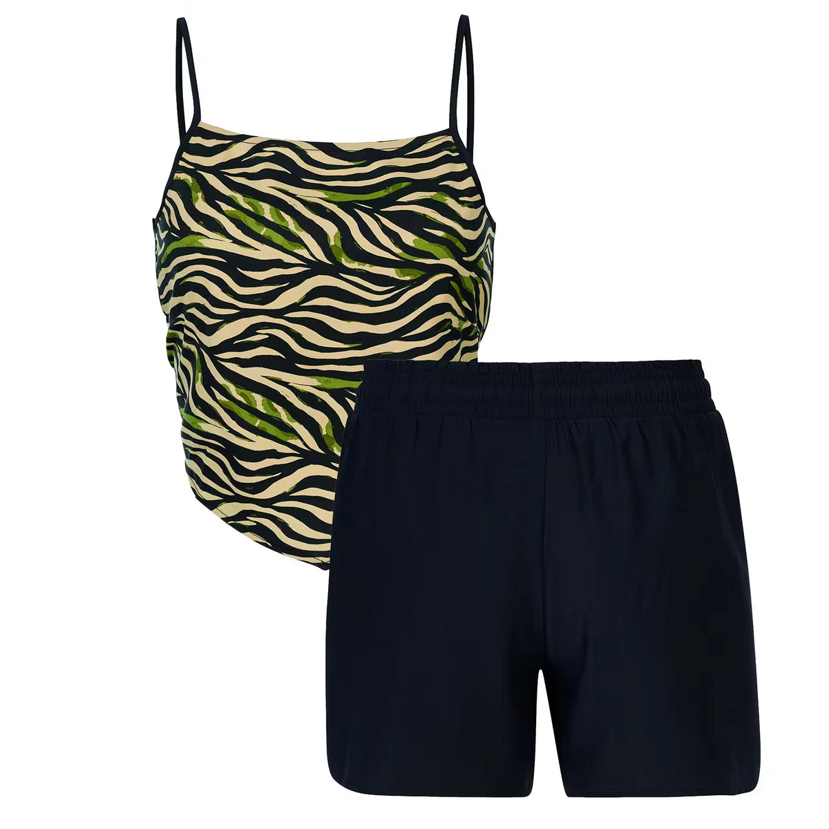 Damen Beachwear, Schwarzes Set, S 36/38