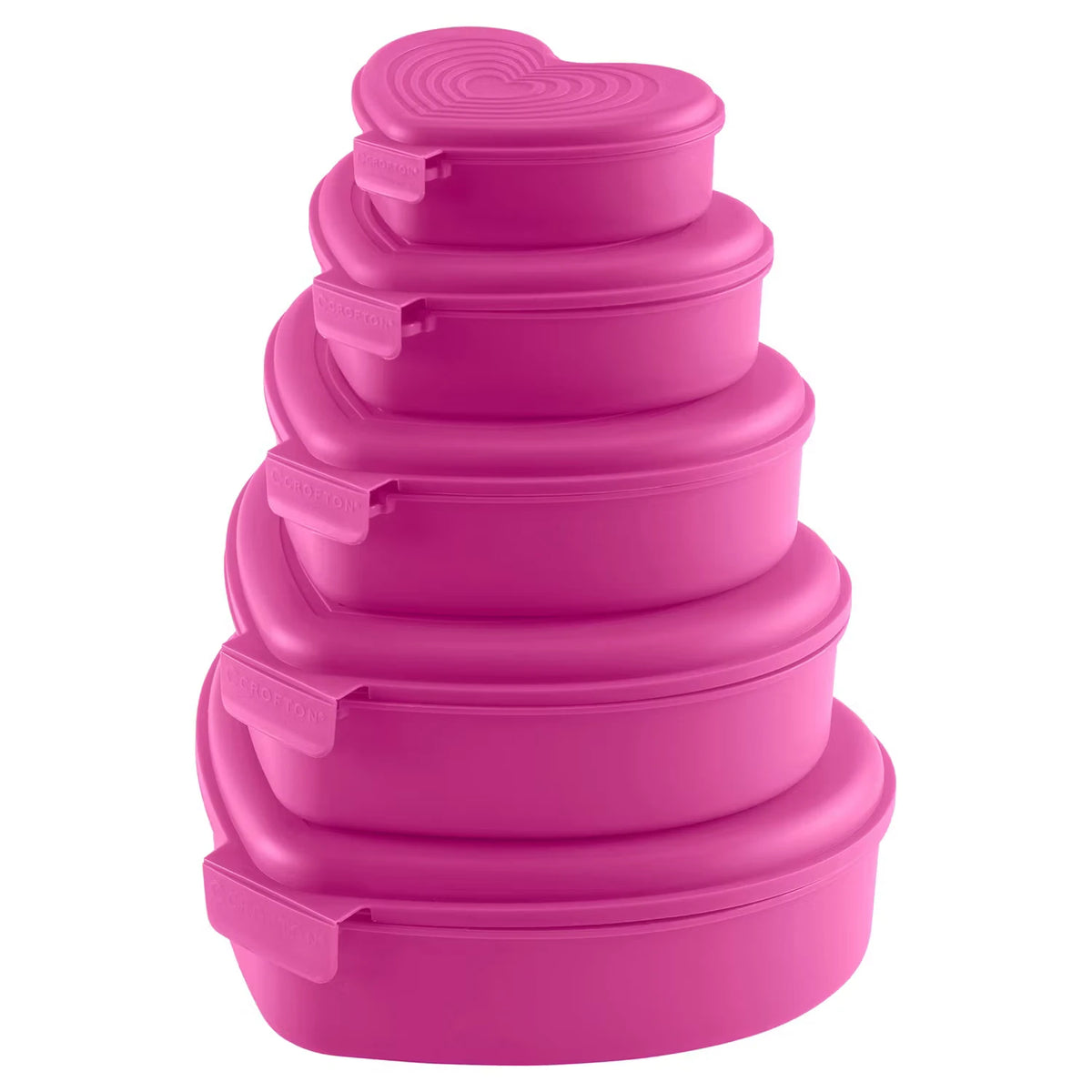 Frischhaltedosen 5er-Set, Herz, Pink