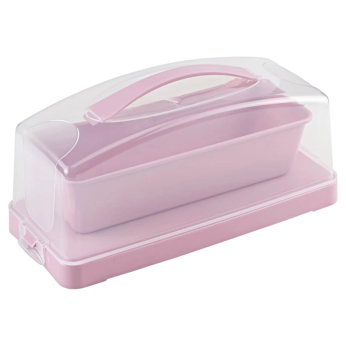 Backformen mit Transporthaube, Kastenform, Rosa