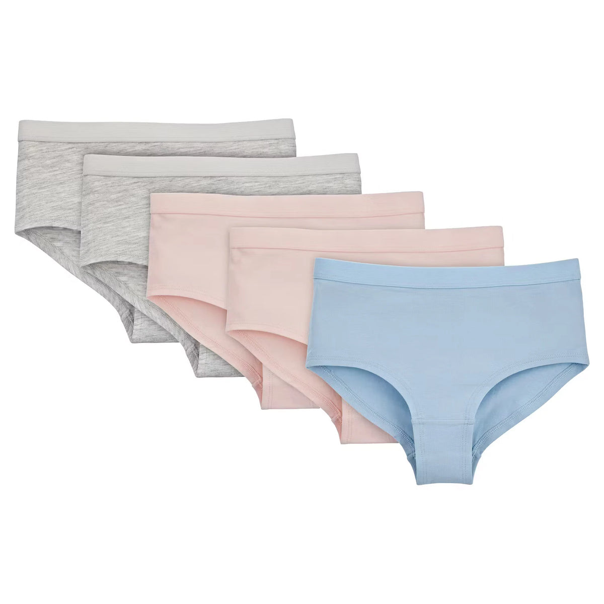 Kinder Unterwäsche, Mädchen 5er Pack, Pink/Blau/Grau, Gr.146/152
