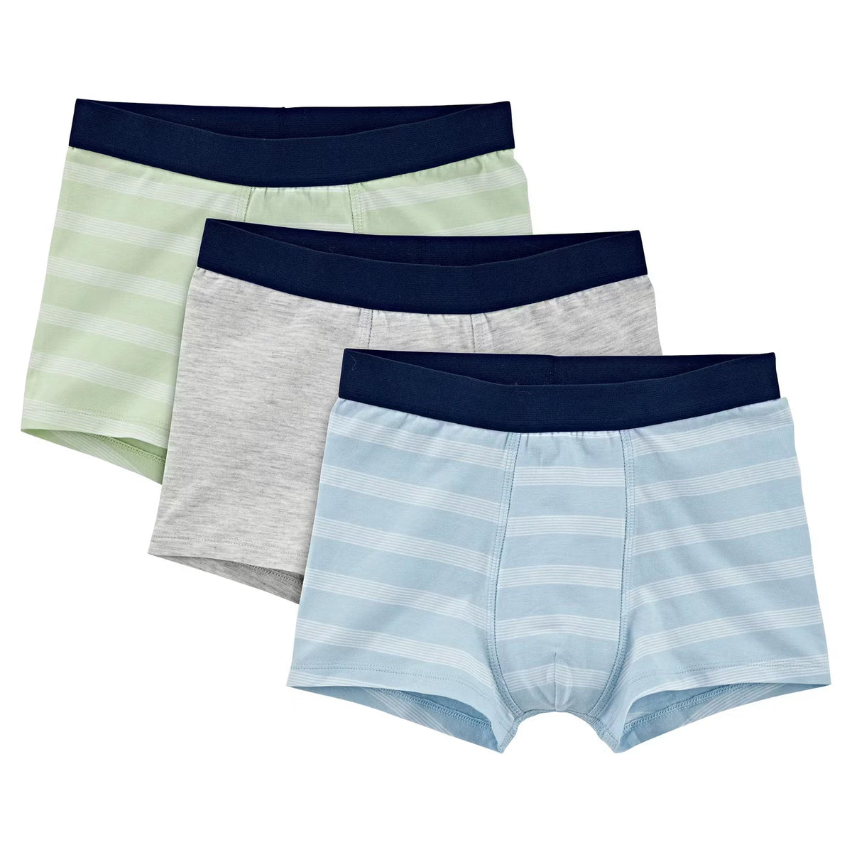Kinder Unterwäsche, Jungen 3er Pack, Blau/Grau/Grün, Gr. 146/152