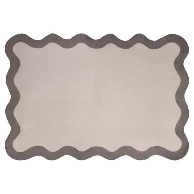 Design Teppich, Zweifarbig, Beige/Braun