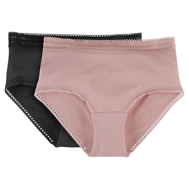 Damen Unterwäsche, Rosa/Schwarz, M 40/42