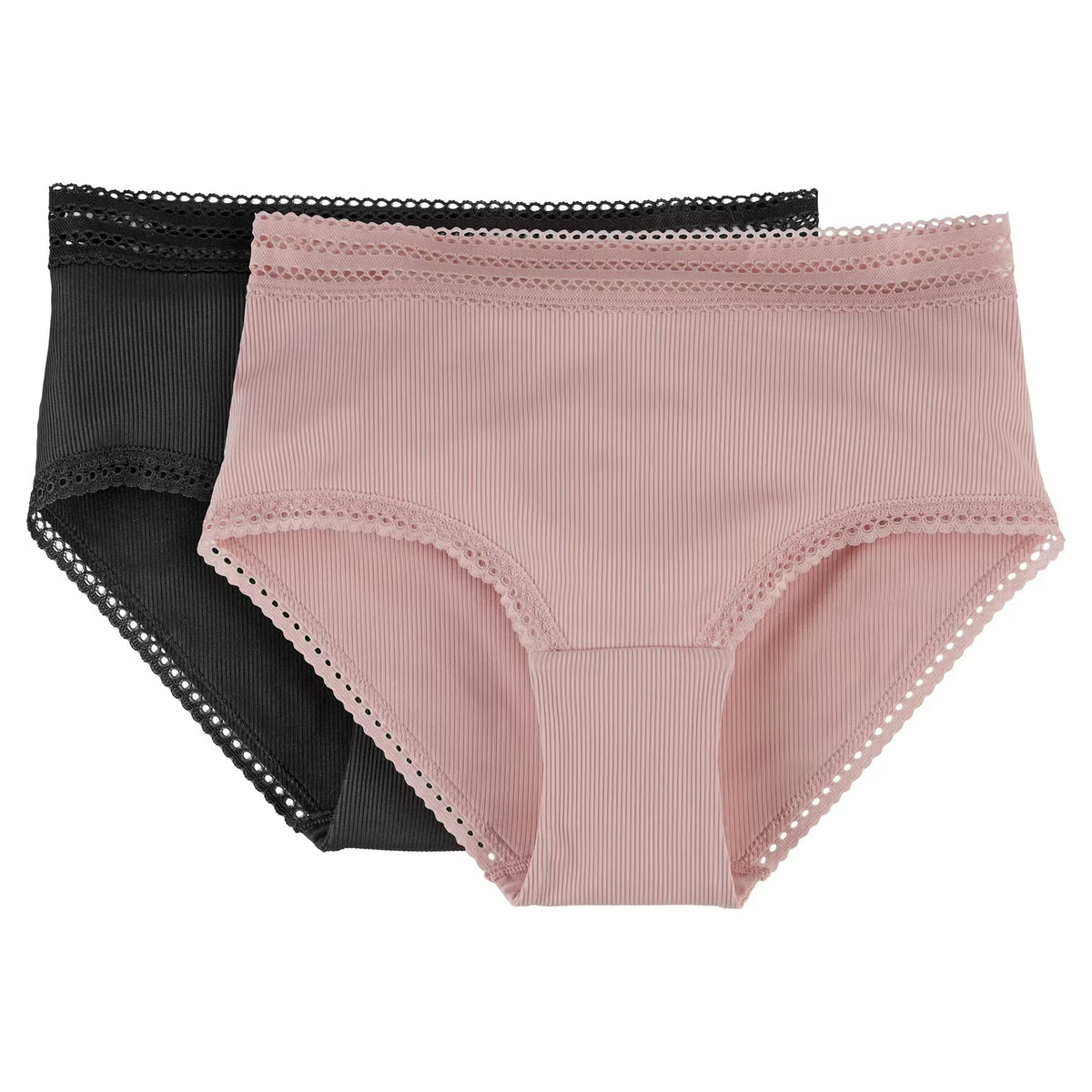 Damen Unterwäsch, Rosa/Schwarz, XL 48/50