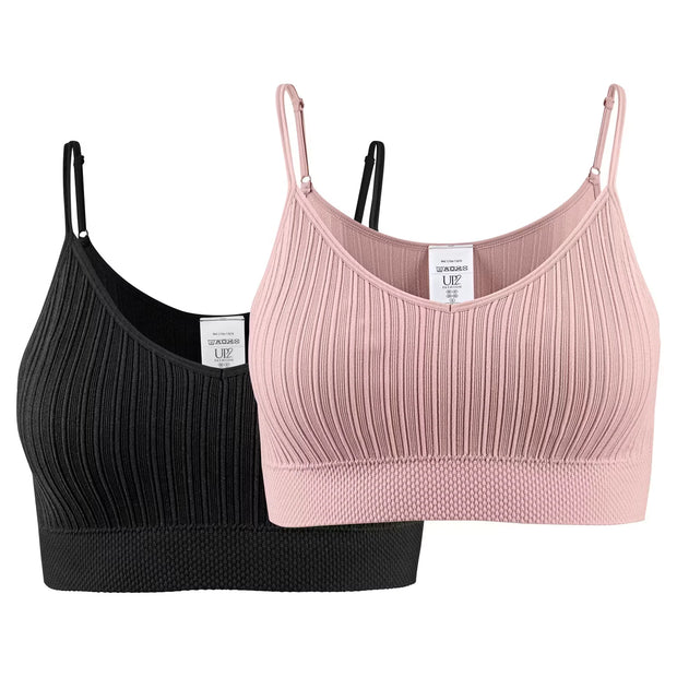 Damen BH Seamless, Rosa/Schwarz, M