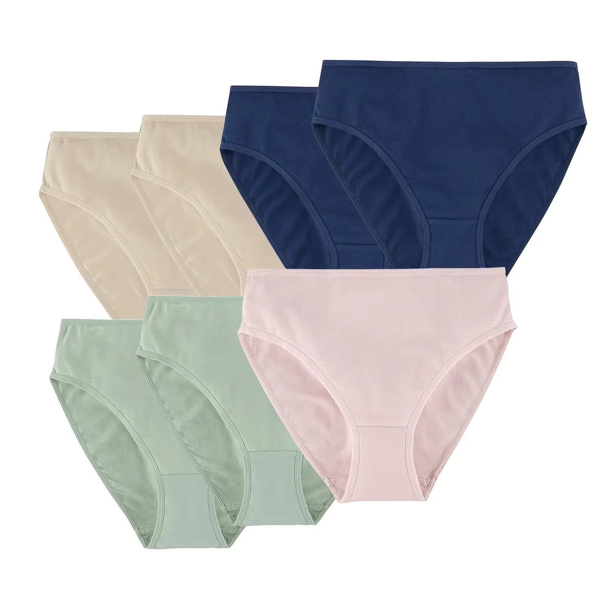 Damen-Taillenslips, 7er-Pack, Gemischt, M 40/42