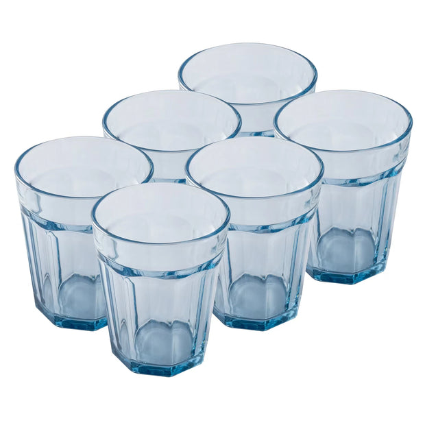 Gläser Basic, Facettiert, Blau