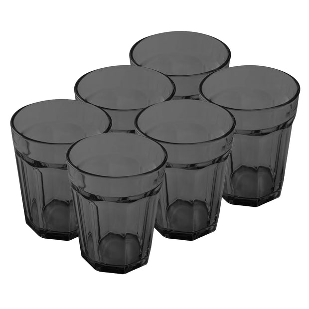 Gläser Basic, Facettiert, Schwarz