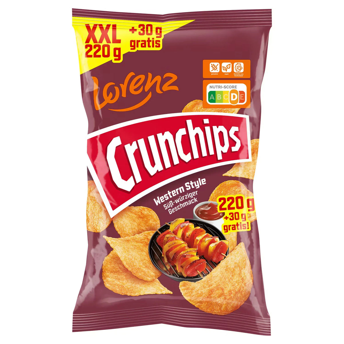 Crunchips XXL 250 g, Western Style