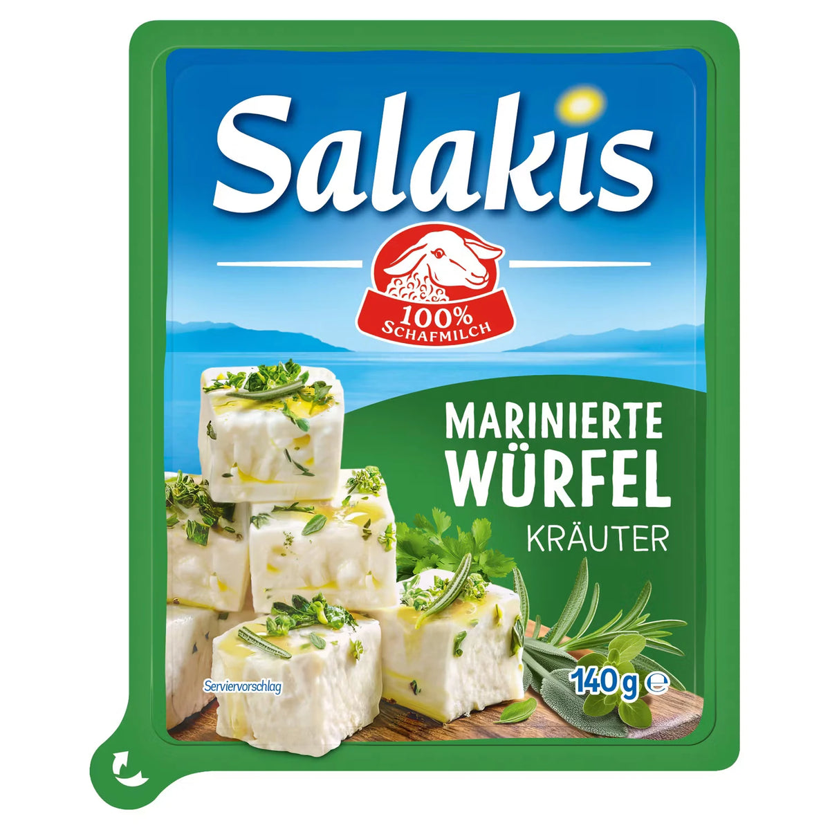 Salakis Marinierte Würfel 140 g, Kräuter