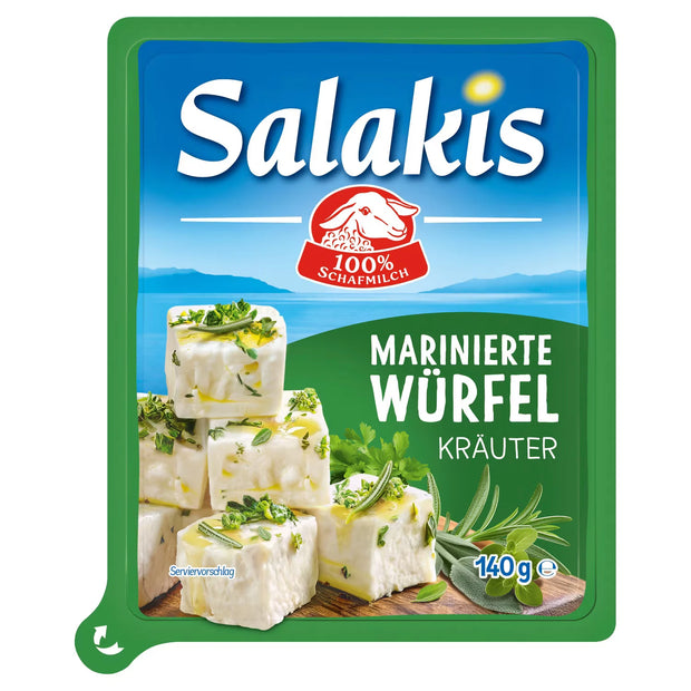 Salakis Marinierte Würfel 140 g, Kräuter