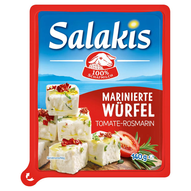 Salakis Marinierte Würfel 140 g, Tomate-Rosmarin