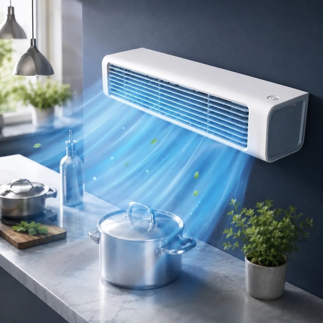 Kühle Brise kompakter USB-C-Akku-Ventilator mit Fernbedienung – Produktansicht 1