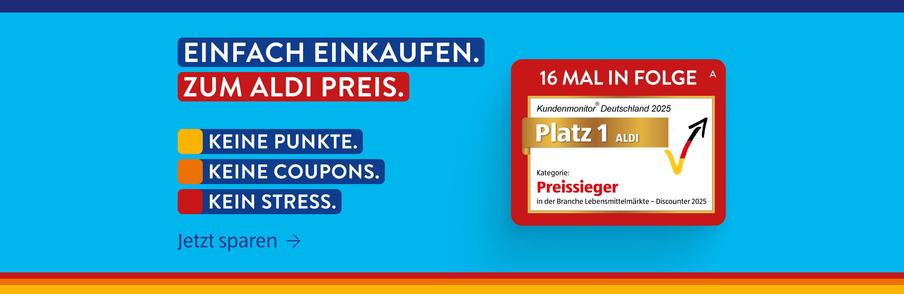 ALDI Deutschland Preisführer-Werbebanner.